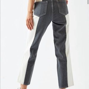 PacSun Black/White High Waisted Straight Leg Jeans